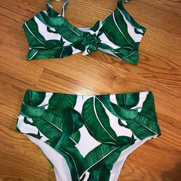 Other - Palm Print High Waisted Bikini